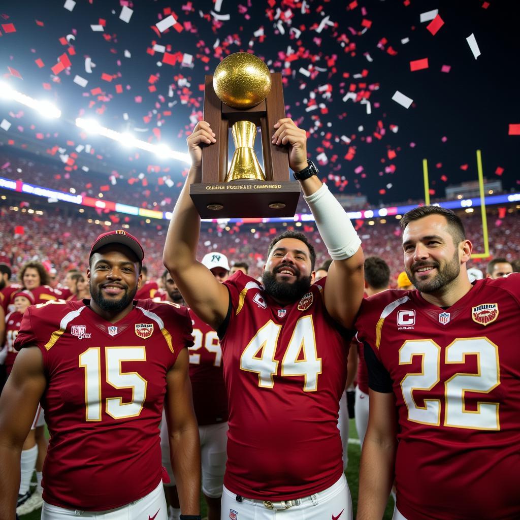 College Football Playoff Trophy Celebration