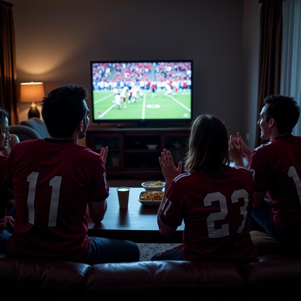 Watching College Football Live on TV Saturday Night