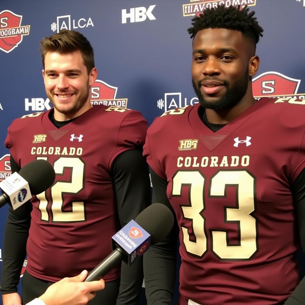 Colorado Football Players Answering Questions Postgame