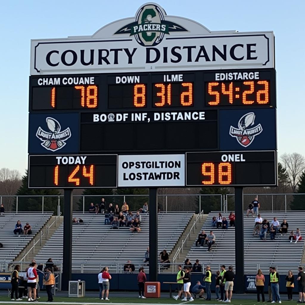 Live Scoreboard at a Colquitt County Packers Game