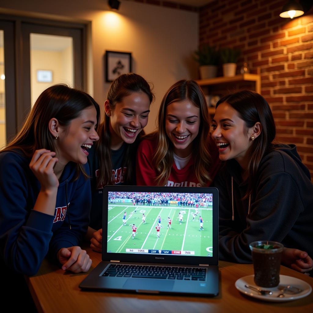 Fans watching Columbia High School football live stream