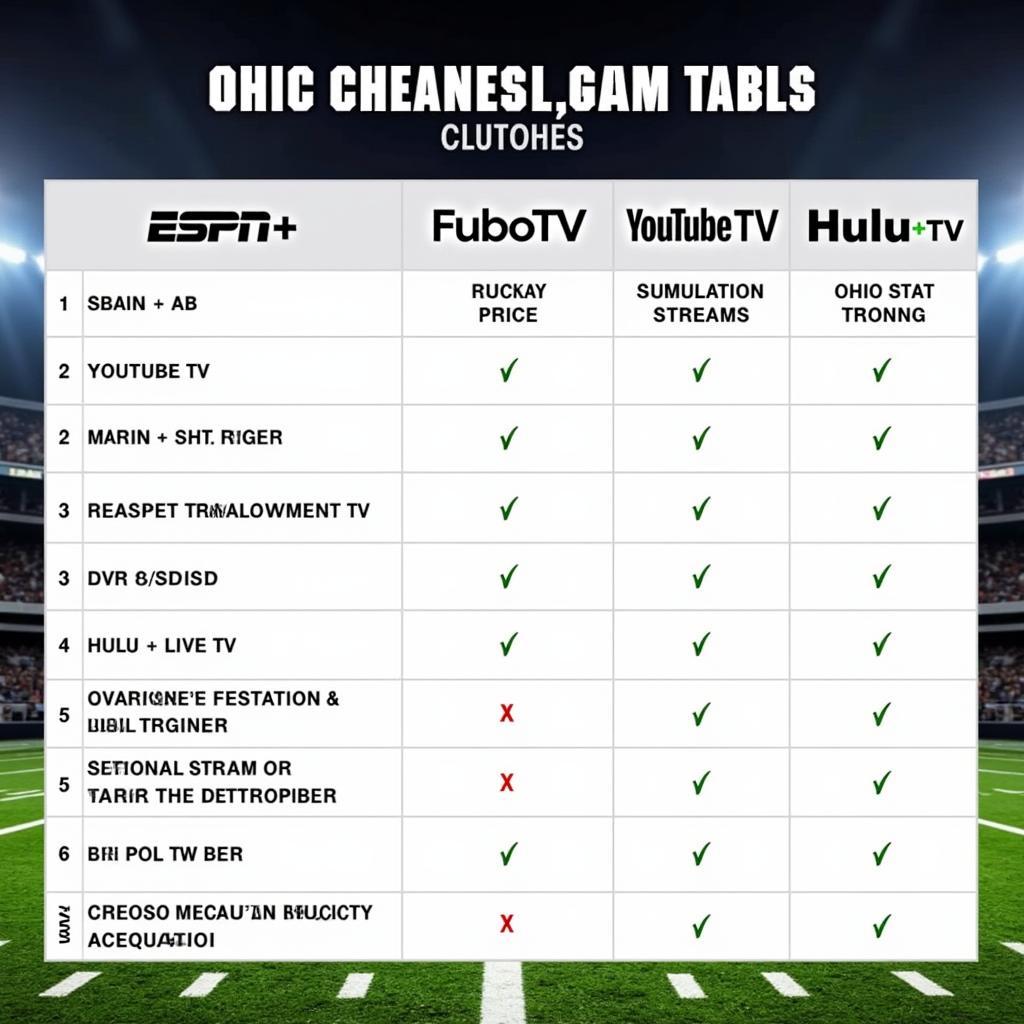 Comparing College Football Streaming Services