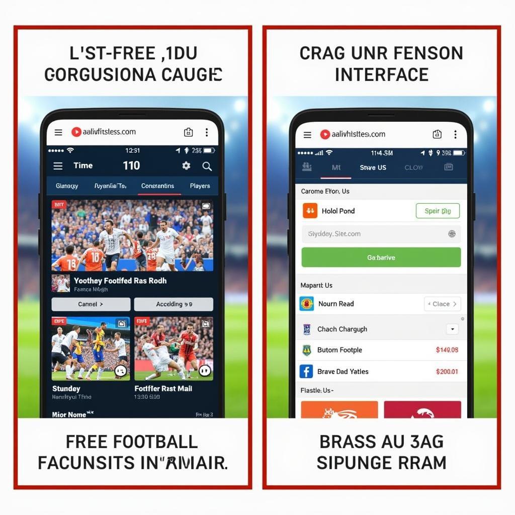 Comparing Free Football Streaming App Interfaces