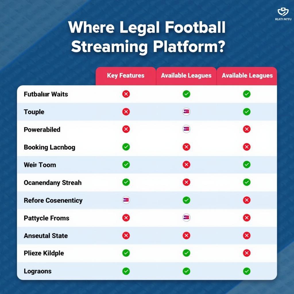 Compare various legal football streaming services based on features, pricing, and match availability.