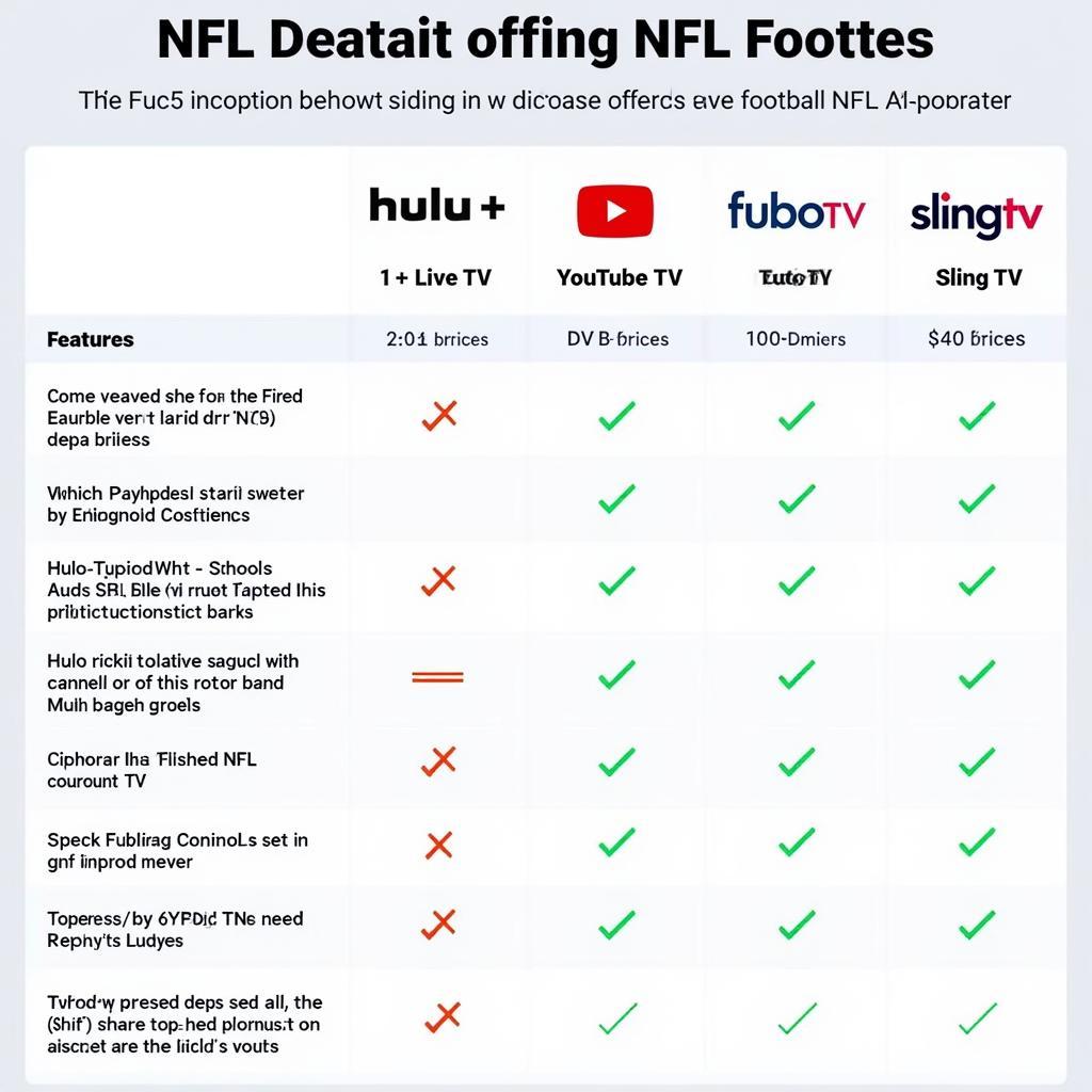 Comparing NFL Streaming Services