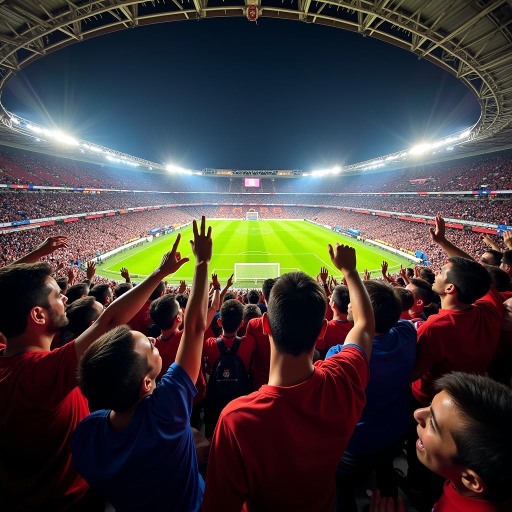 Copa del Rey Fans Celebrating a Goal