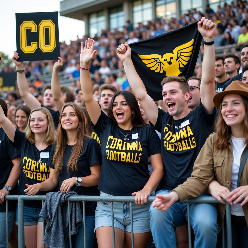 Corunna High School Football Fans Cheering