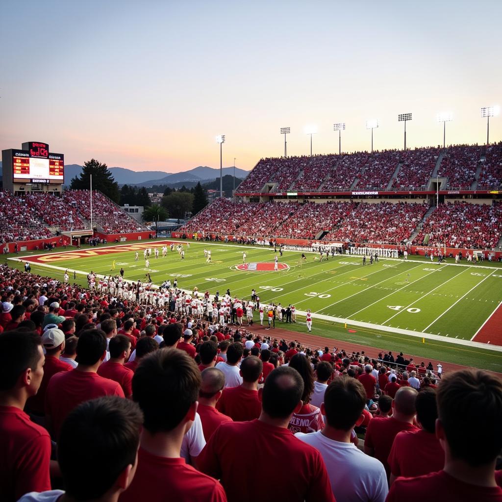 Covina High School Football Game in Action