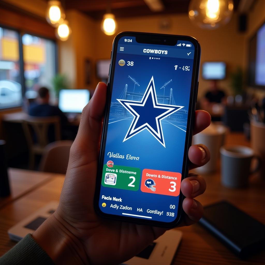 Cowboys Football Live Score Update on Mobile