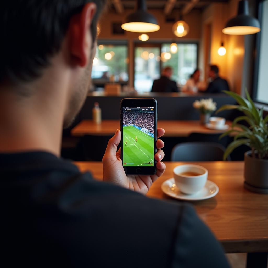 Crichd football live streaming on a mobile device