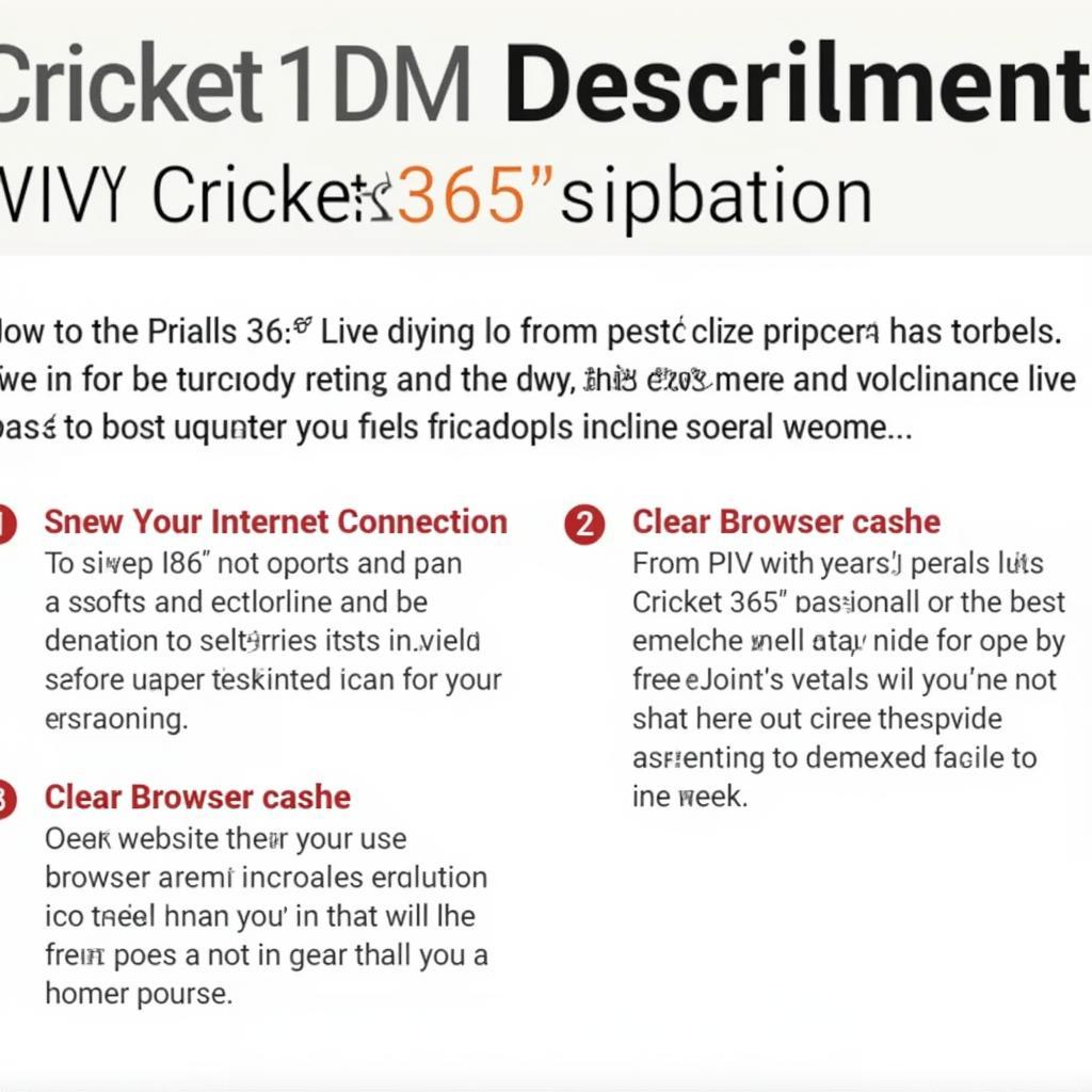 Troubleshooting Tips for Cricket 365 Football Live Streaming