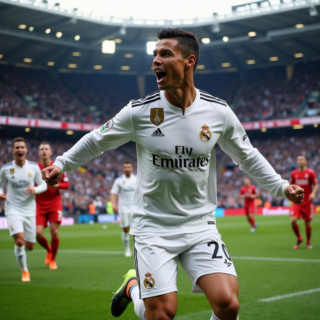 Cristiano Ronaldo Celebrating a Goal