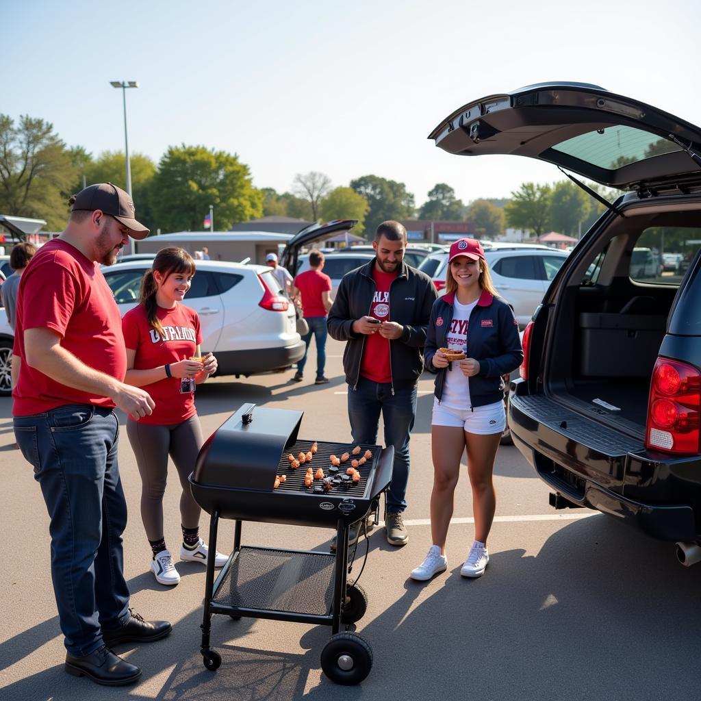 Cy Fair Football Fans Tailgating Before a Game