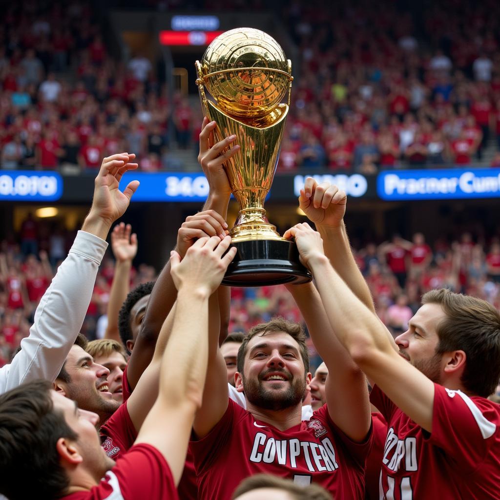 Cy-Hawk Trophy Celebration