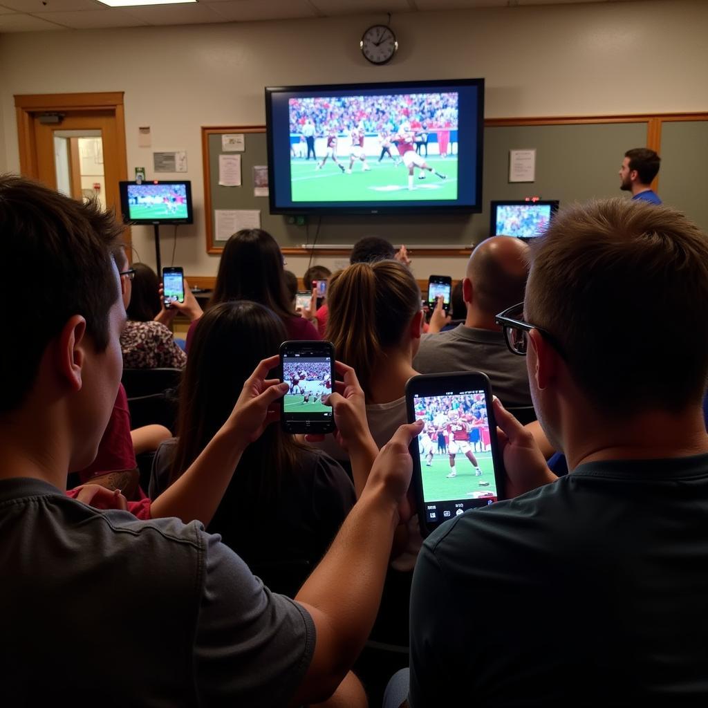 Dalton High School Football Fans Watching the Live Stream