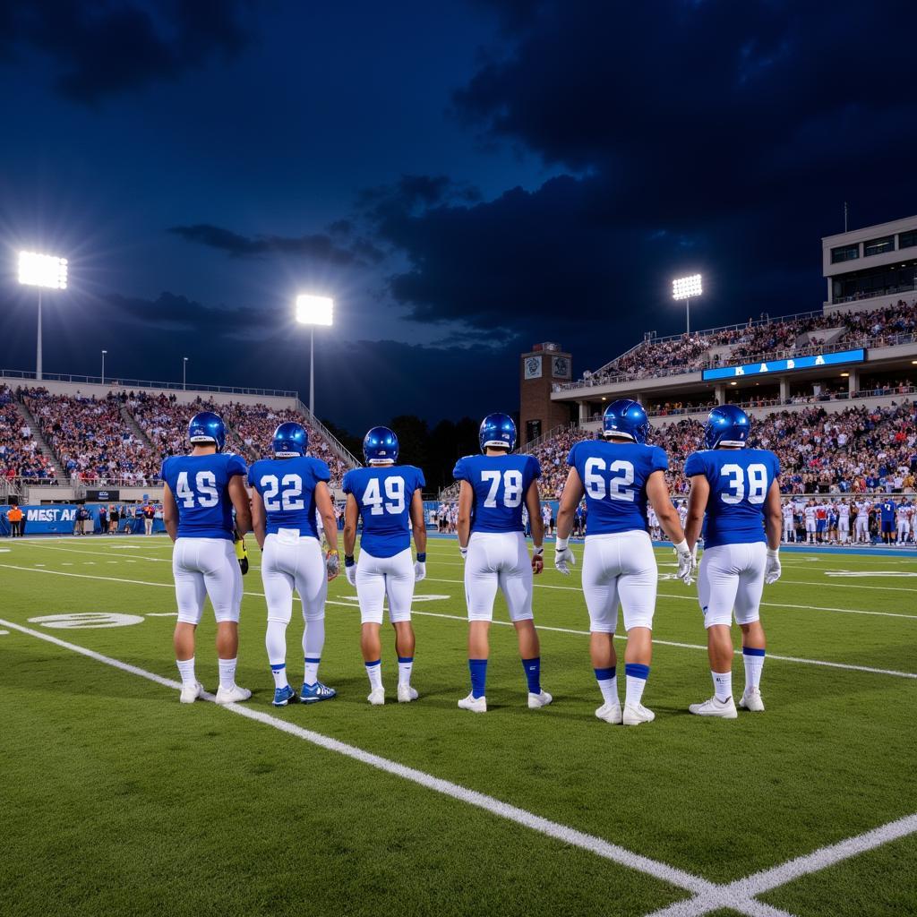 Darien High School Football Team in Action