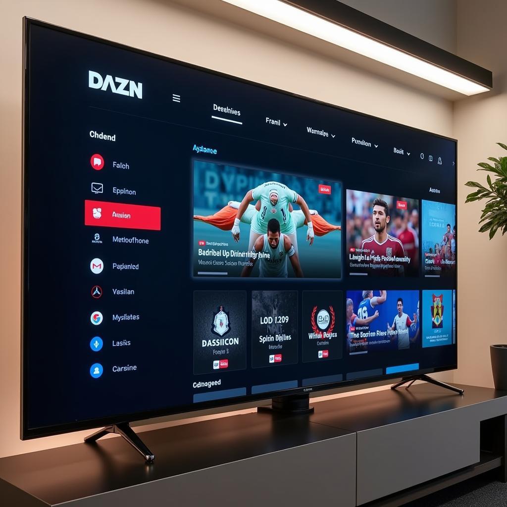 DAZN Live Football User Interface