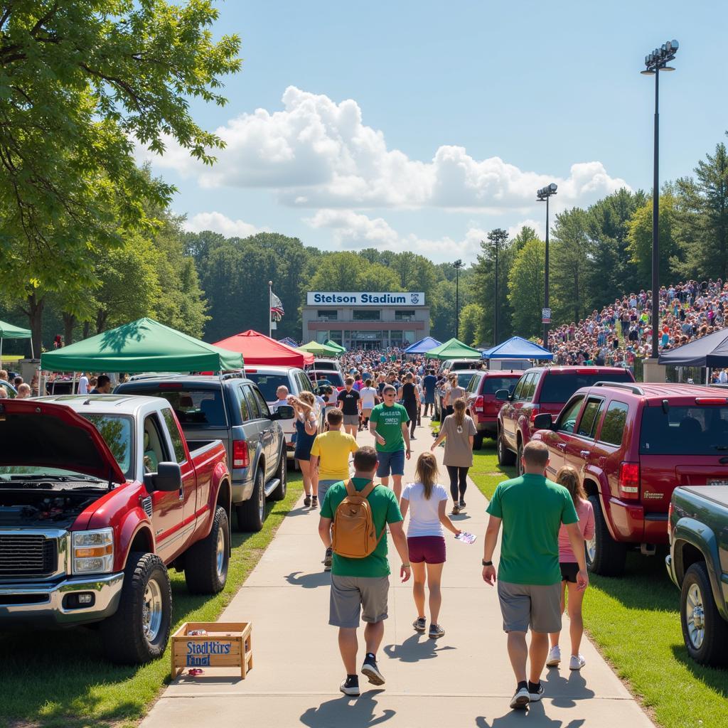 Deland Football Tailgating Scene