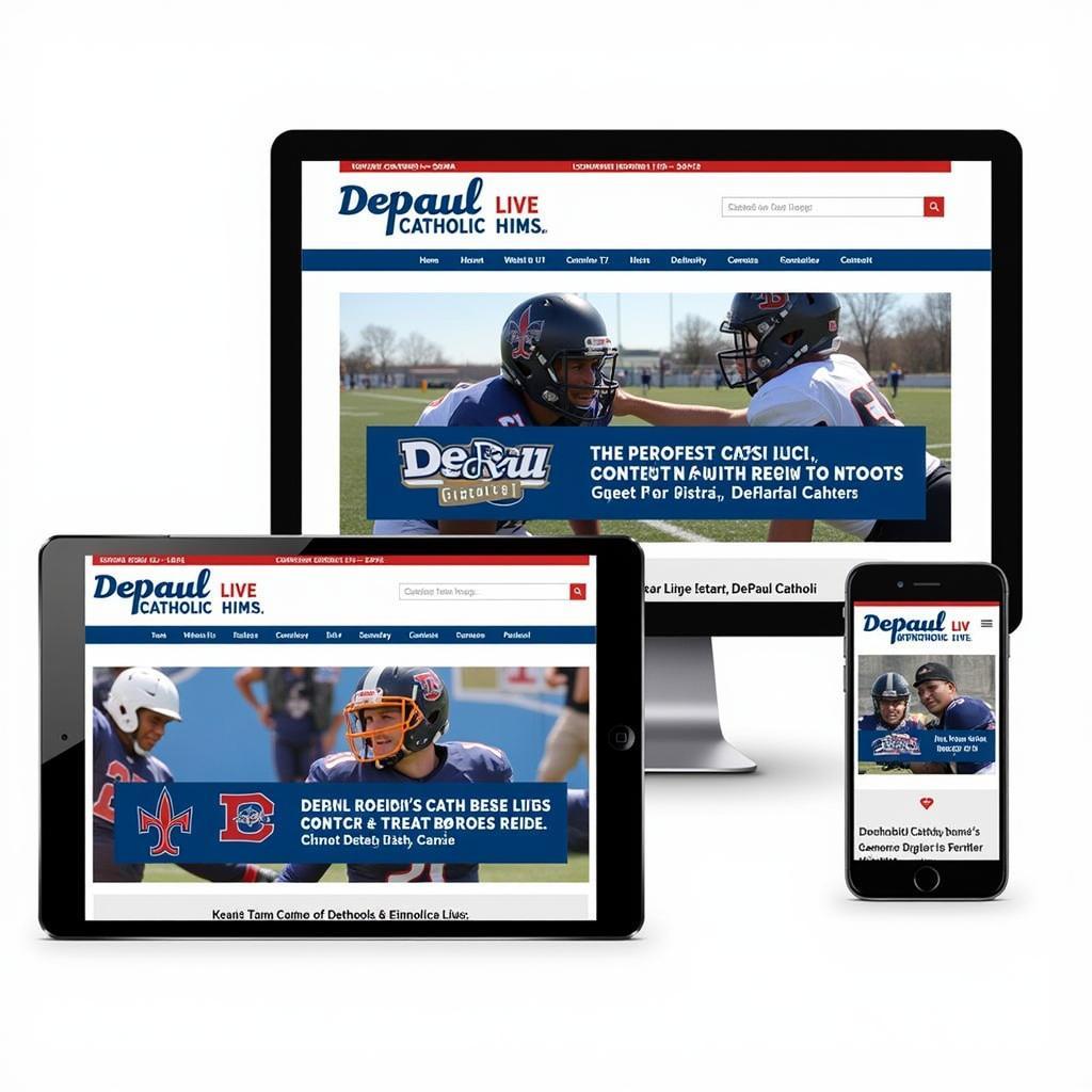 Various options for accessing DePaul Catholic football live streams