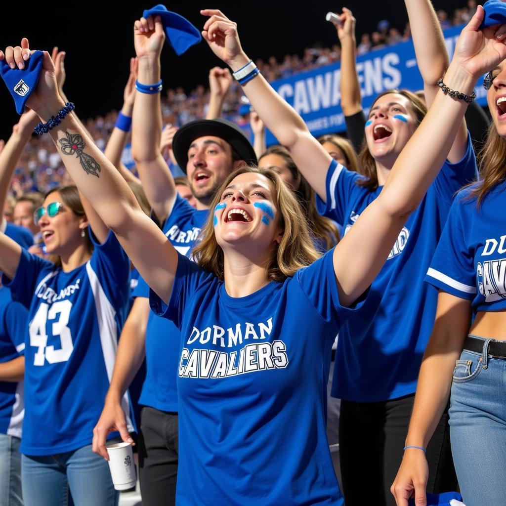 Dorman Cavaliers Football Fans Celebrating a Touchdown