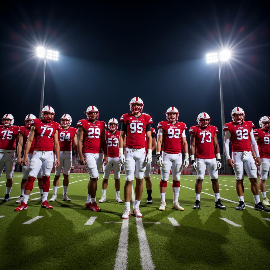 Dothan High Football Team on the Field