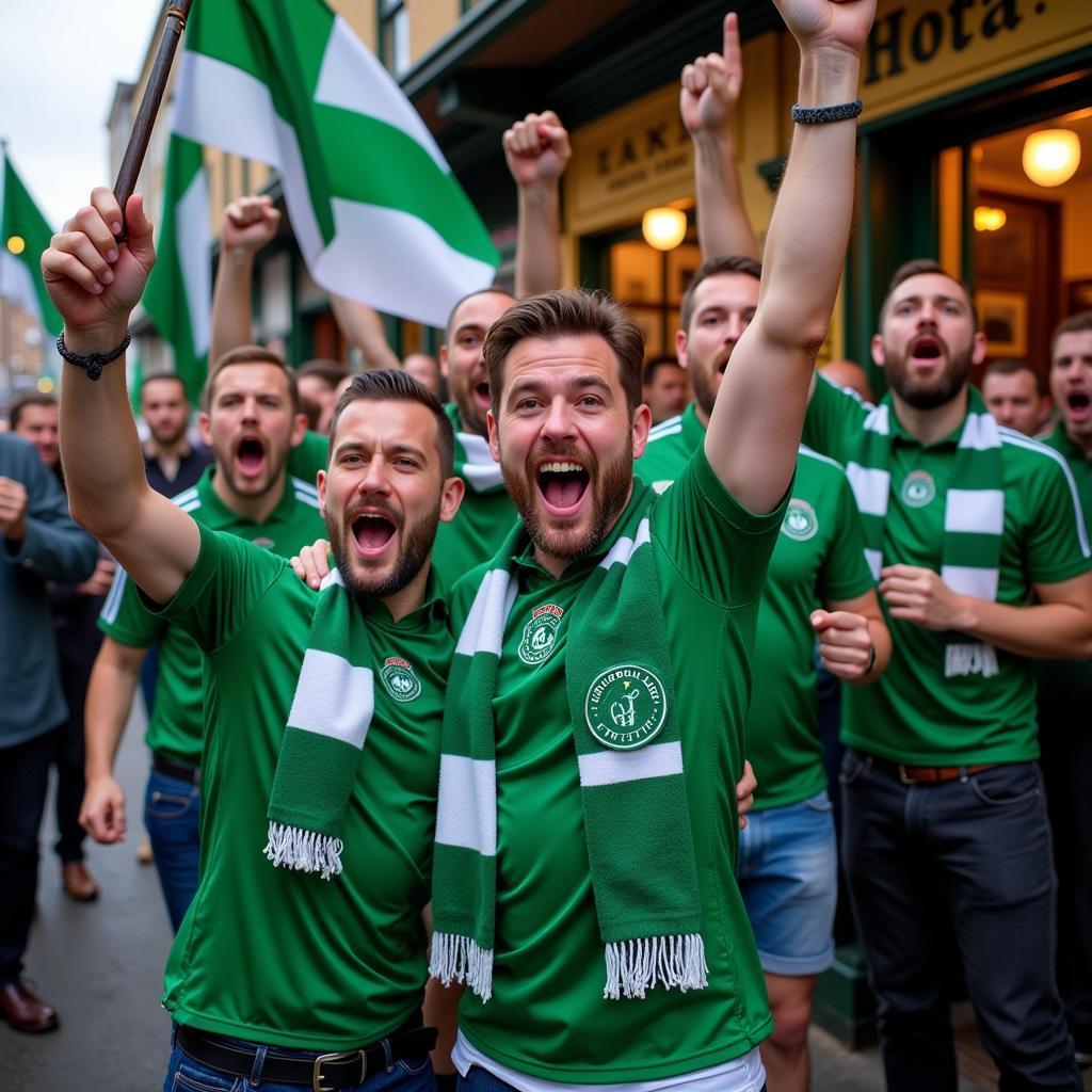 Dublin GAA Fans Celebrating a Victory