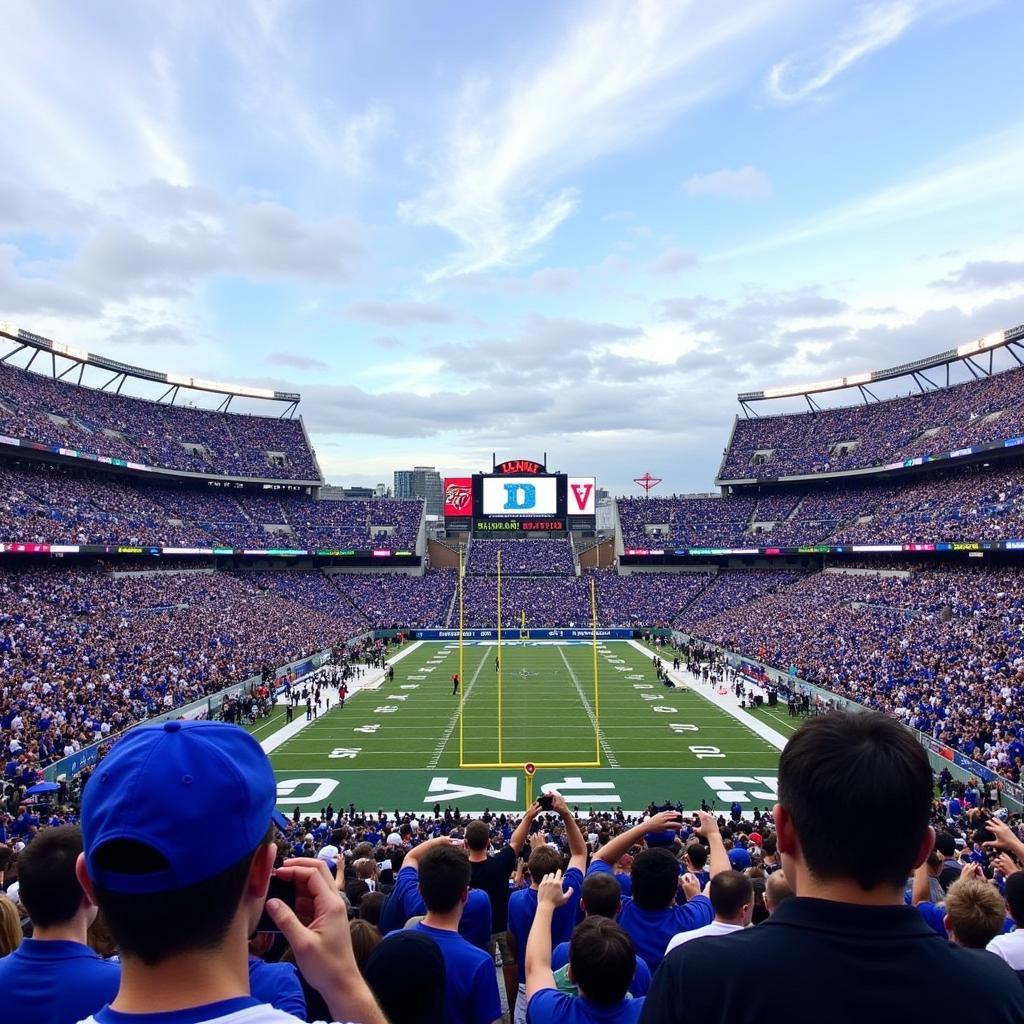 Duke and Virginia Tech fans create an electrifying atmosphere during the game