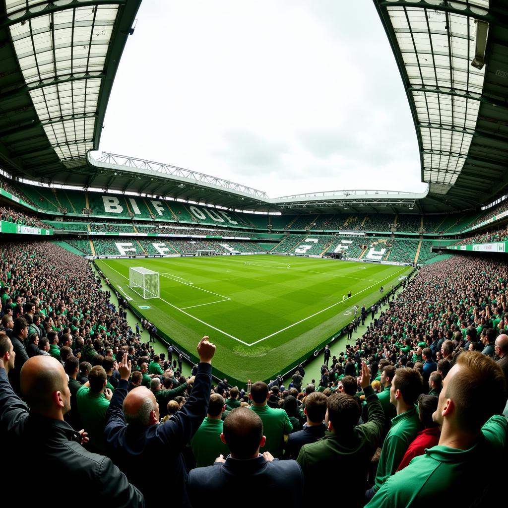 Easter Road Stadium Packed with Edinburgh Live Football Fans