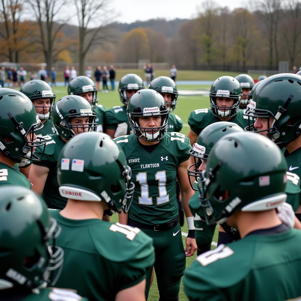 Eastern Greene High School Football Team Huddle