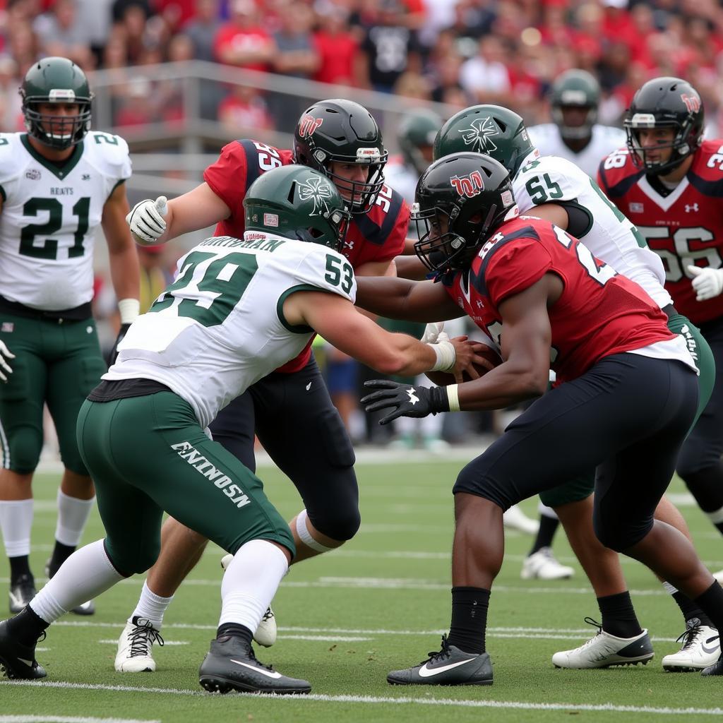 Eastern and Portland State Football Offensive Line Battle