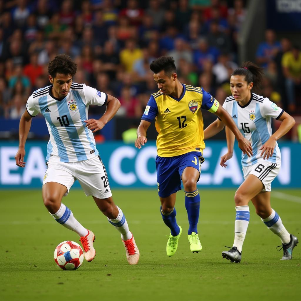 Ecuadorian Players Launching a Swift Counter-Attack