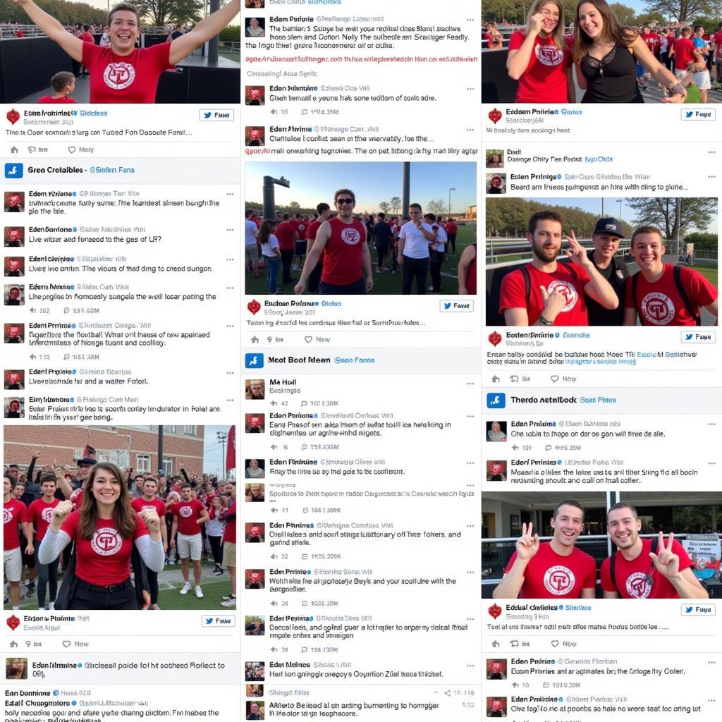 Eden Prairie Football Fans Engaging on Social Media