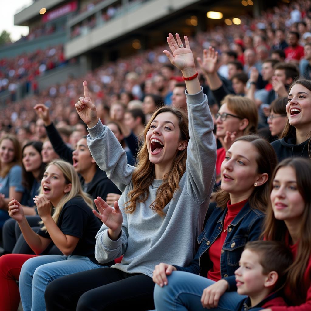 Edison High Football Fans Cheering