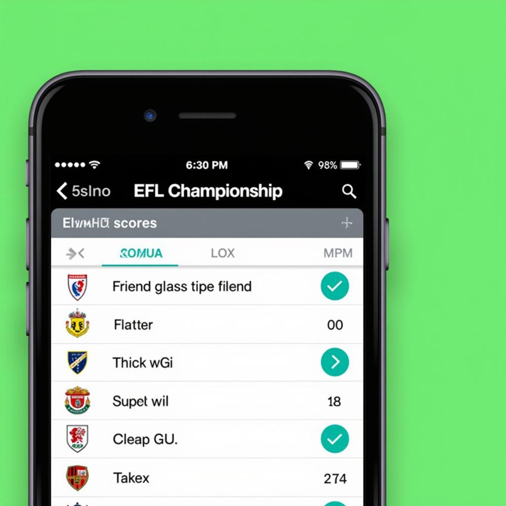 EFL Championship Live Scores on Mobile App