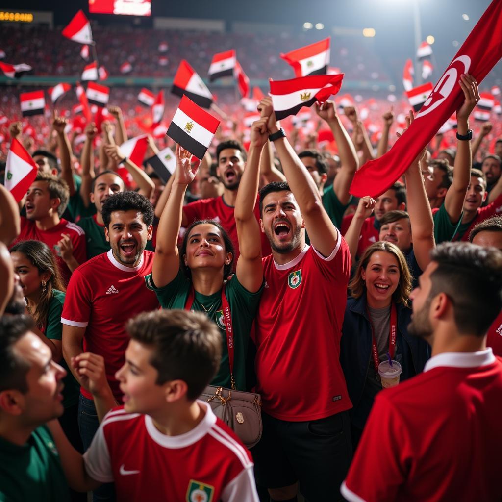 Egypt vs Tunisia Fan Celebration