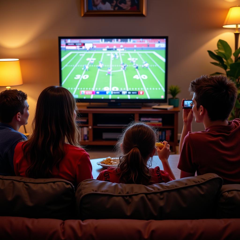 El Centro High School Football Fans Watching Live Stream