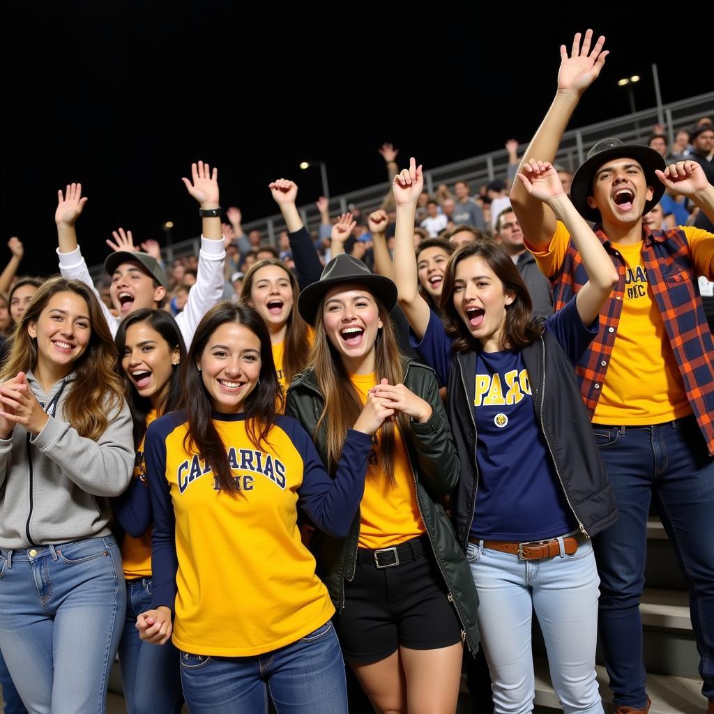 El Paso High School Football Fans Celebrating Victory