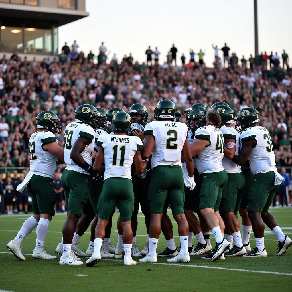 ELAC Football Team Celebrating Victory