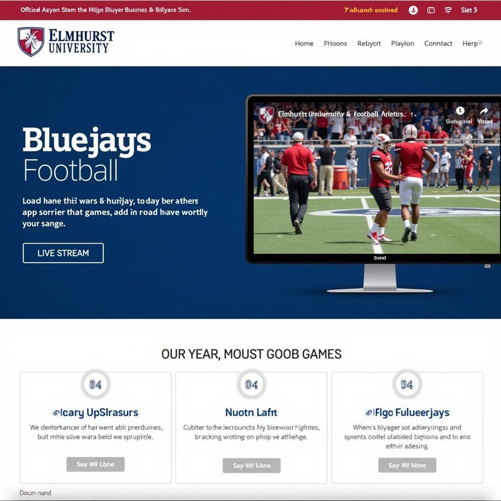 Elmhurst University Football Live Stream on Official Platform