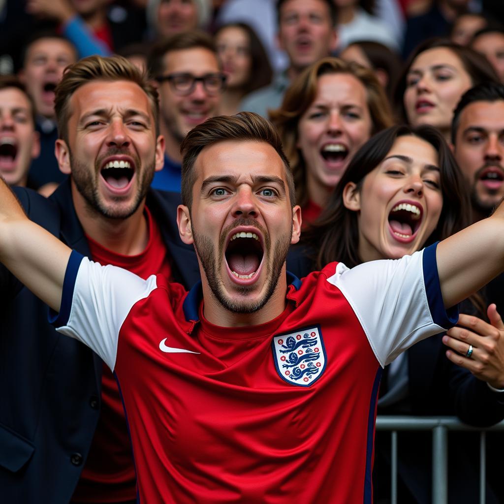 England Fans Celebrating