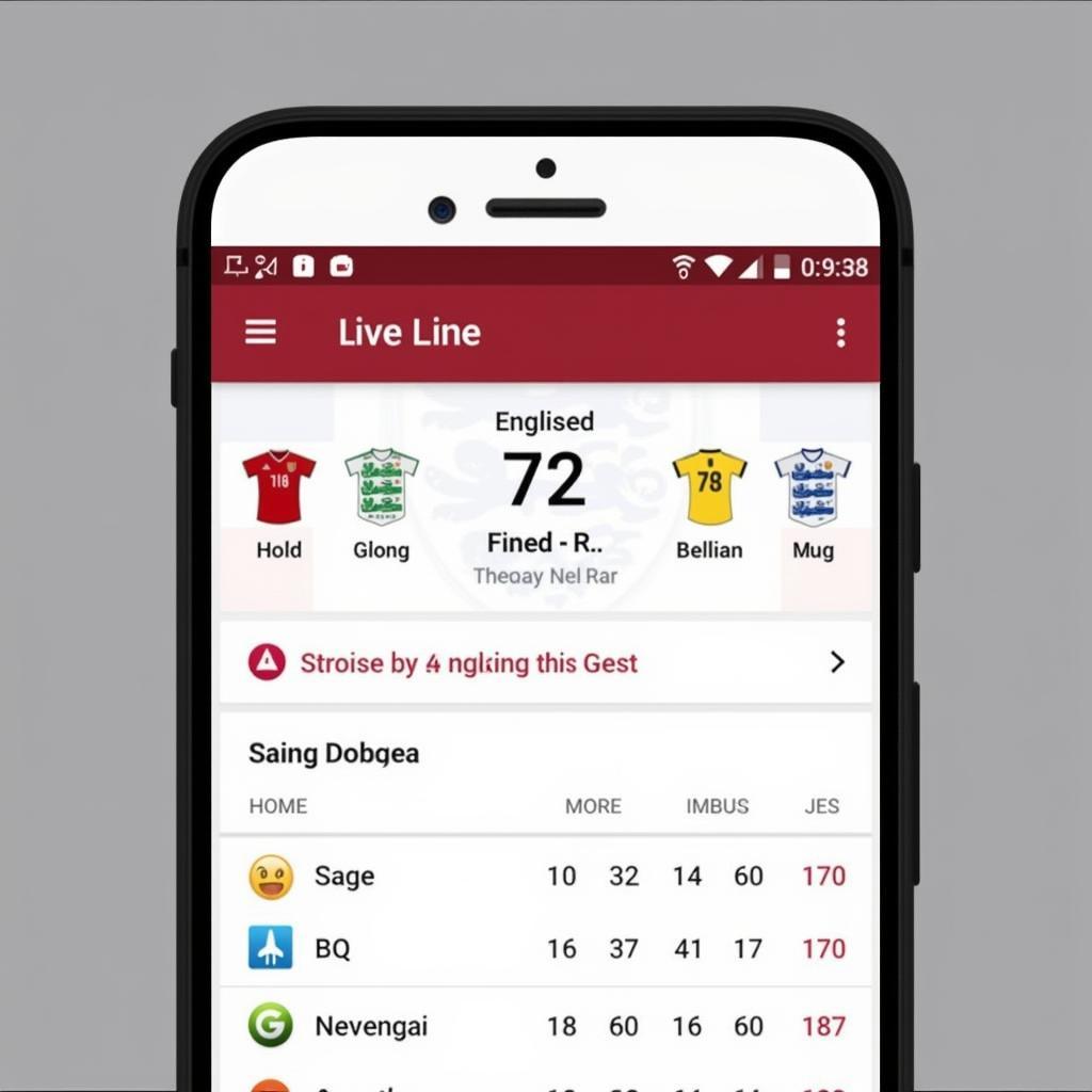 England Football Live Score Results on Mobile App