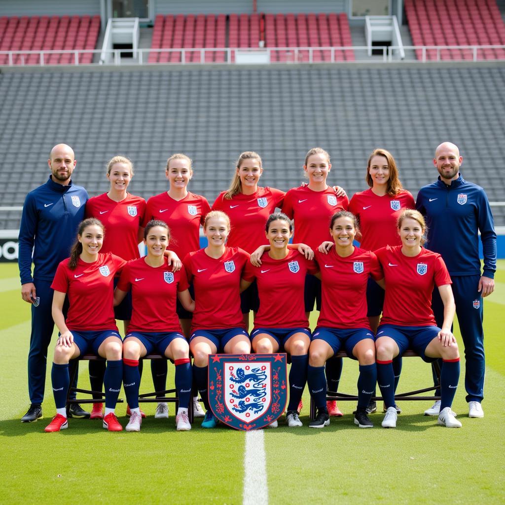 England Women's U19 Football Team Group Photo