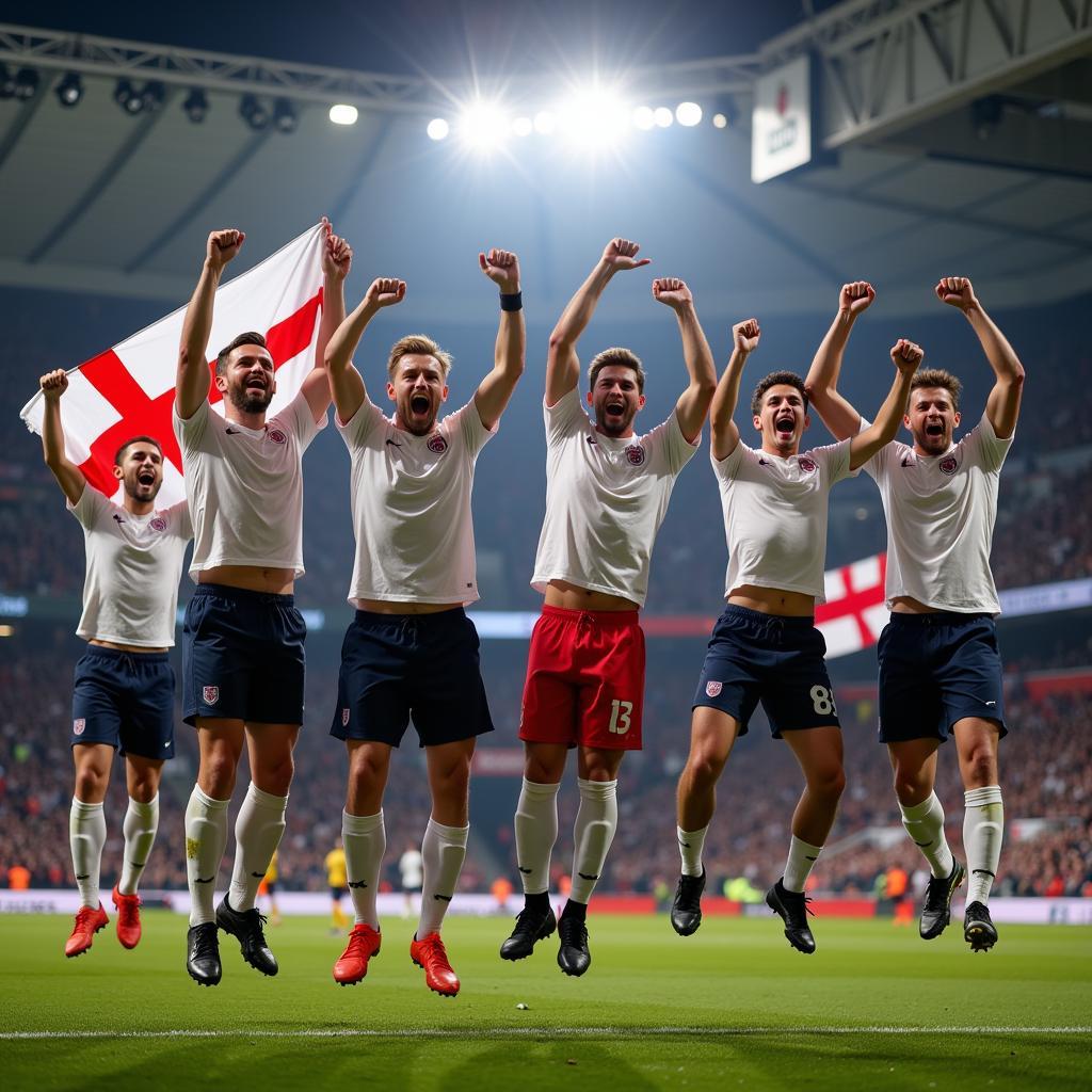 Fans celebrating a goal