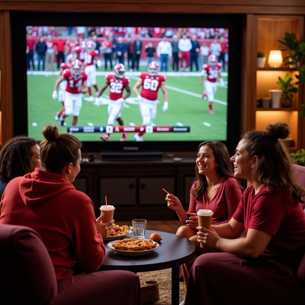 Enjoying Alabama Football Live Stream with Friends