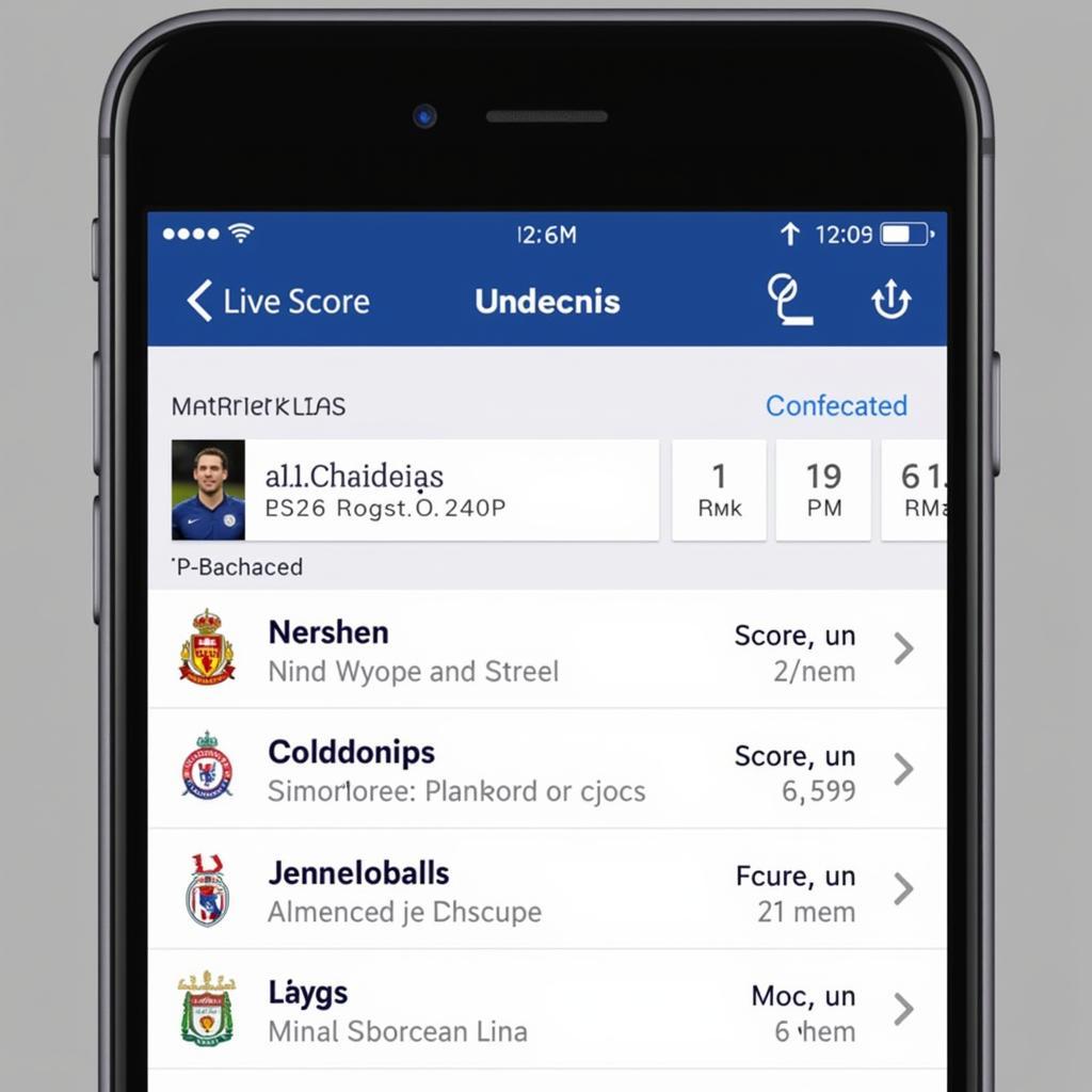 EPL Live Results on Mobile App