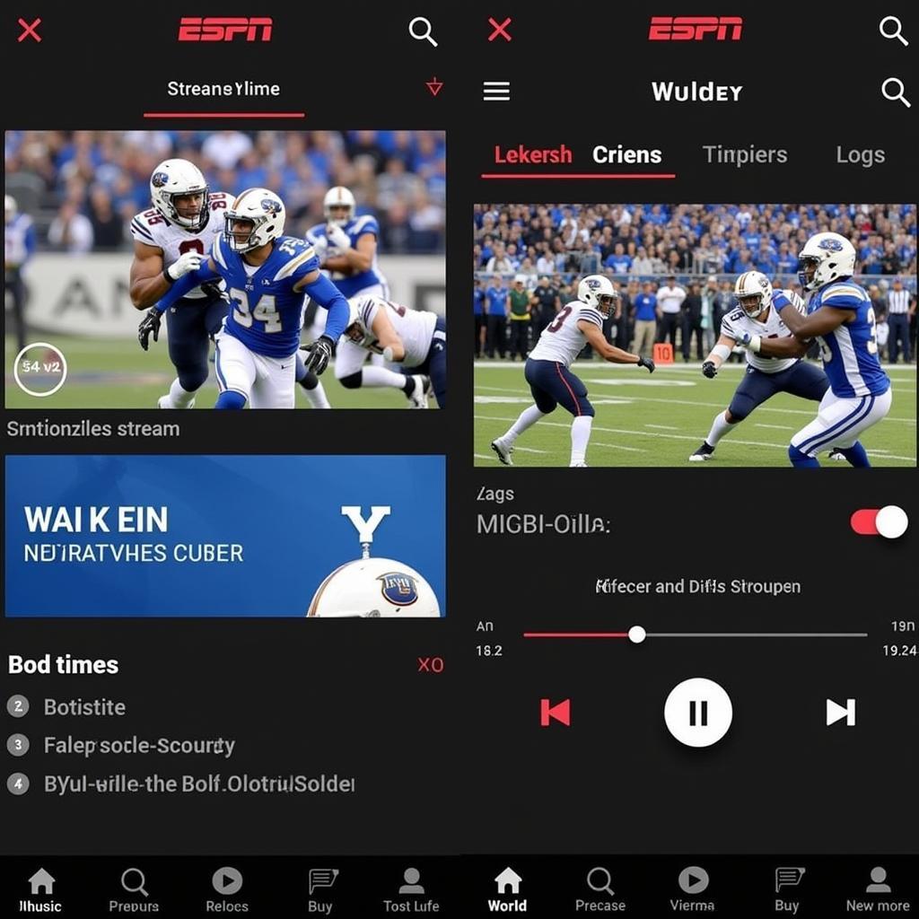 ESPN App Streaming BYU Football