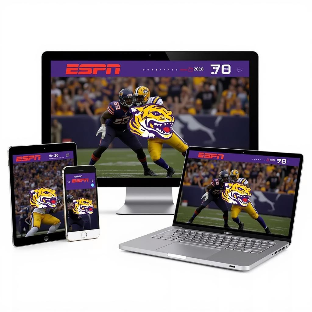 ESPN College Football LSU Live Streaming on Multiple Devices