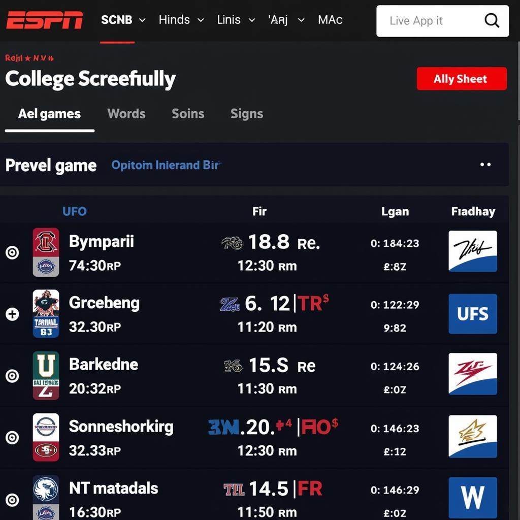 ESPN College Football Live Scoreboard