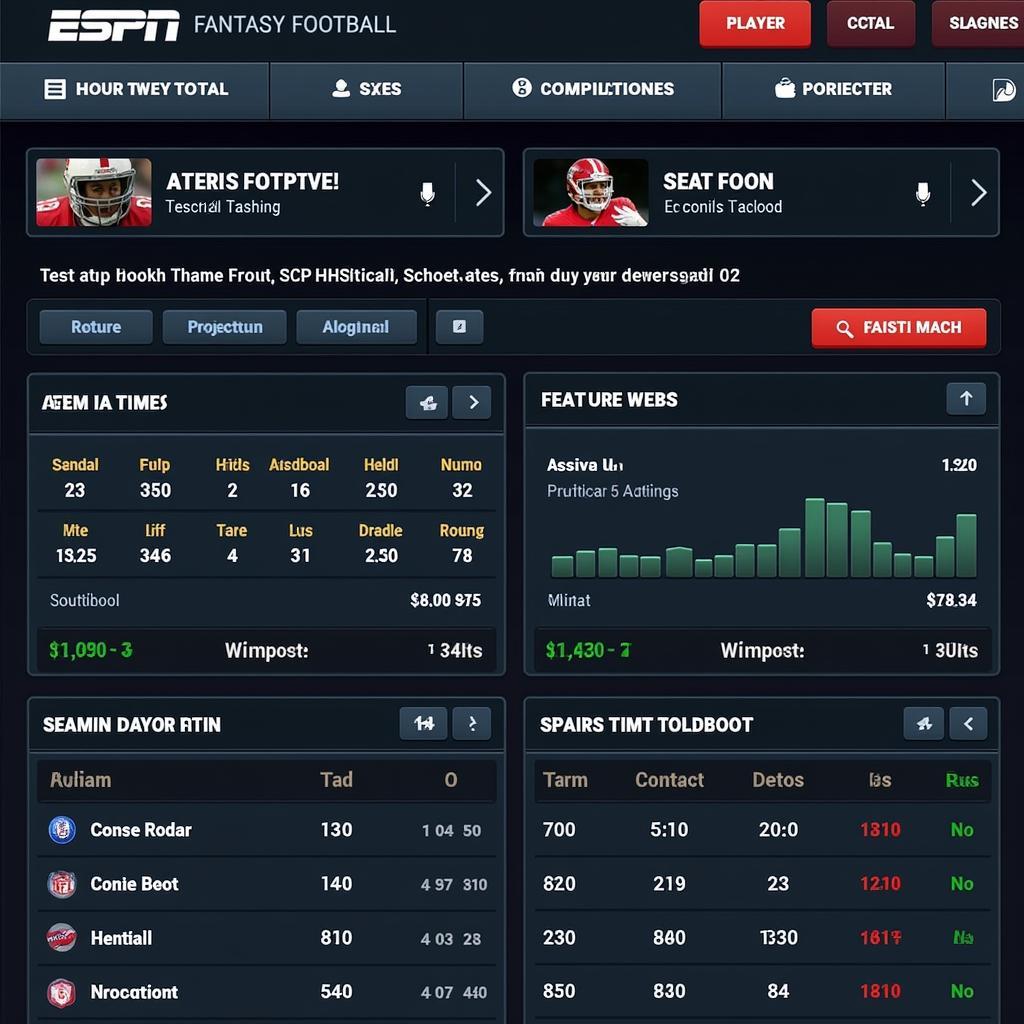 ESPN Fantasy Football Live Scoring Interface