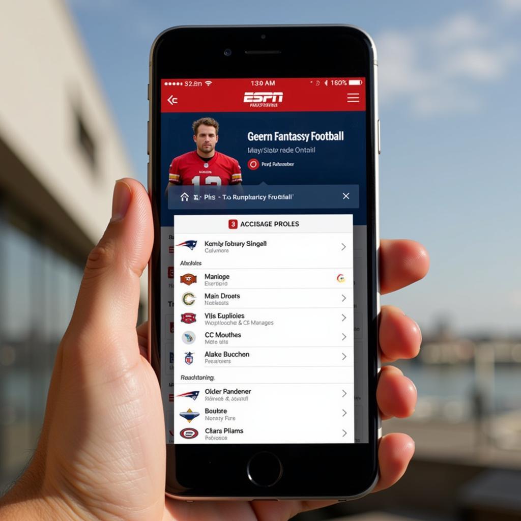 Managing Your ESPN Fantasy Football Team on Mobile